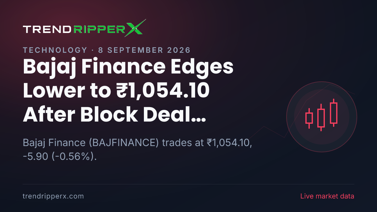 Bajaj Finance Edges Lower to ₹1,054.10 After Block Deal Update — Levels, Volumes and the Follow-Up to Track