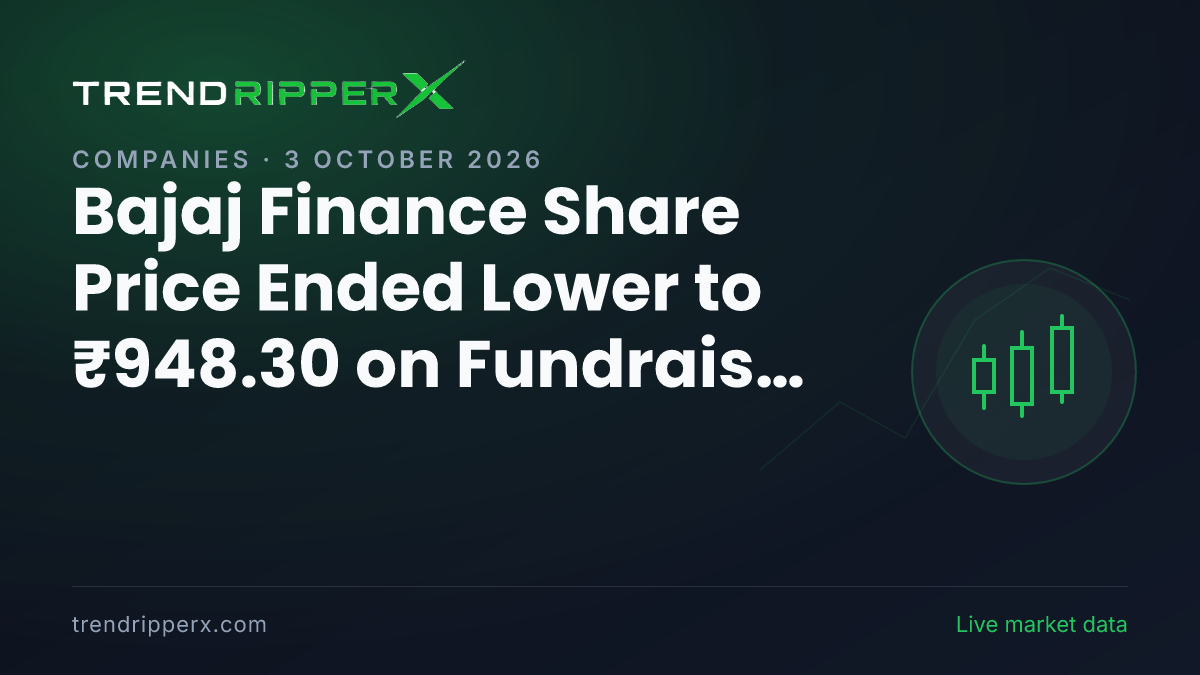Bajaj Finance Share Price Ended Lower to ₹948.30 on Fundraise News — What It Means for Investors