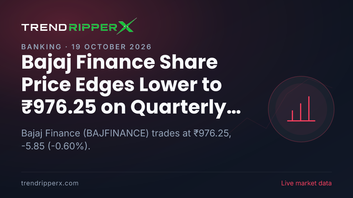 Bajaj Finance Share Price Edges Lower to ₹976.25 on Quarterly Results News — What It Means for Investors