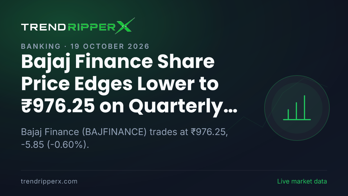 Bajaj Finance Share Price Edges Lower to ₹976.25 on Quarterly Results News — What It Means for Investors