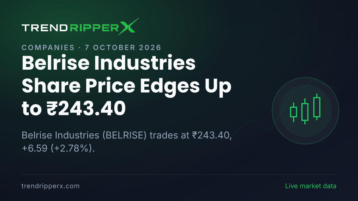 Belrise Industries Share Price Edges Up to ₹243.40: What Is Driving BELRISE Today, and the Levels That Matter