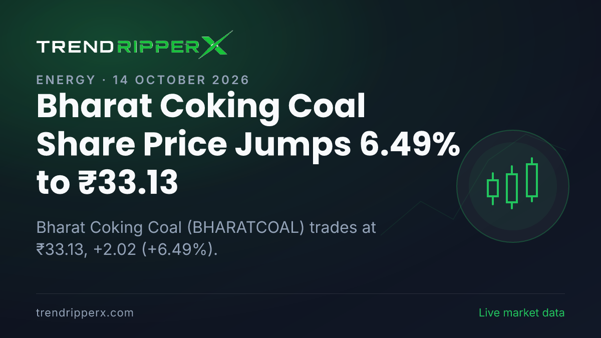 Bharat Coking Coal Share Price Jumps 6.49% to ₹33.13: What Is Driving BHARATCOAL Today, and the Levels That Matter