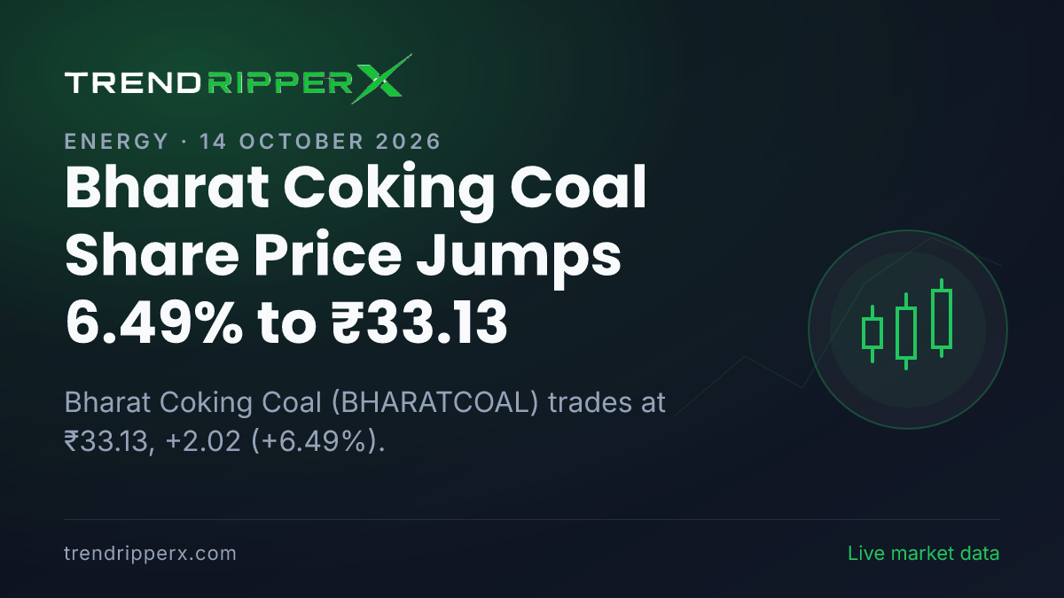 Bharat Coking Coal Share Price Jumps 6.49% to ₹33.13: What Is Driving BHARATCOAL Today, and the Levels That Matter