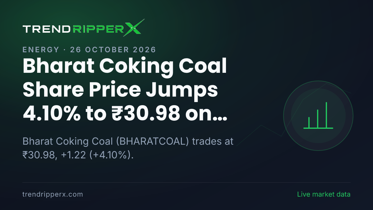 Bharat Coking Coal Share Price Jumps 4.10% to ₹30.98 on Quarterly Results News — What It Means for Investors