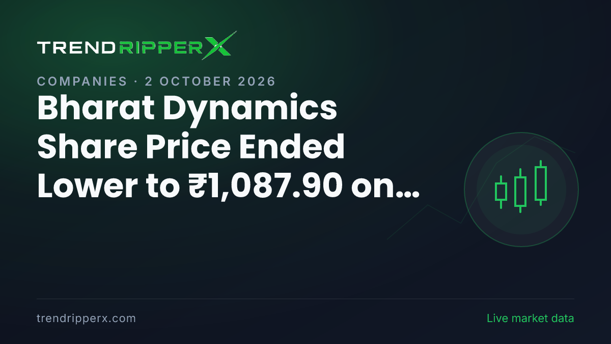 BDL in Focus: Bharat Dynamics Share Price Ended Lower to ₹1,087.90 on Rising Newsflow
