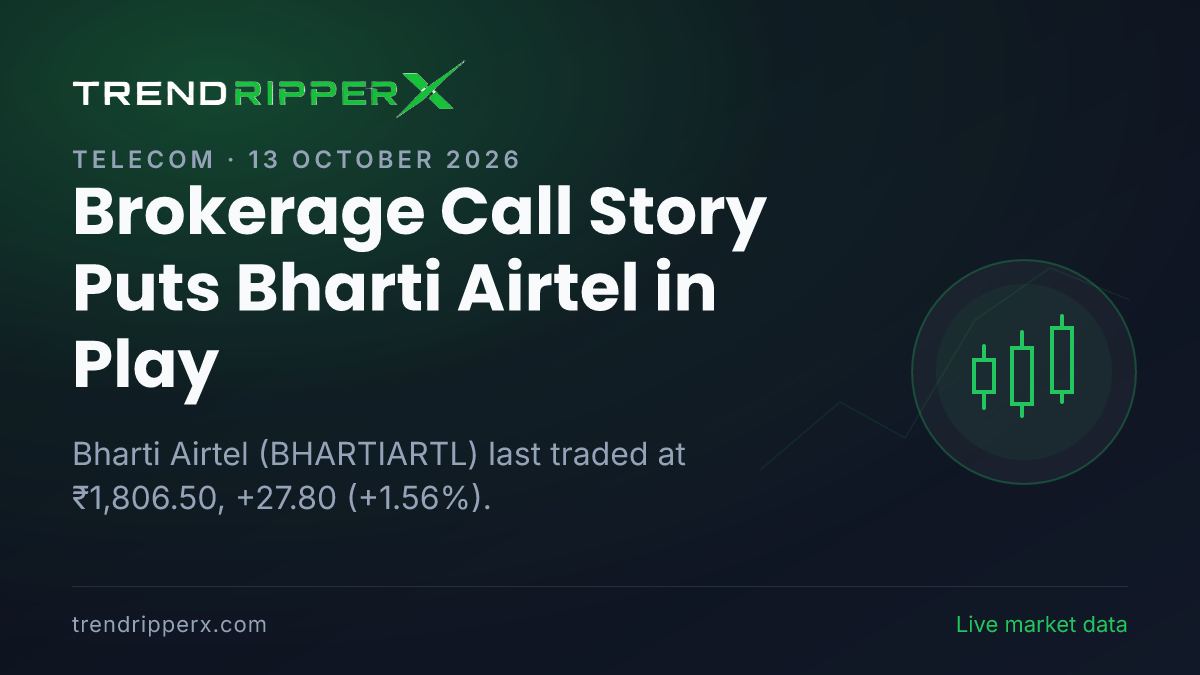 Brokerage Call Story Puts Bharti Airtel in Play: Share Price Opened Gap-Down at ₹1,756.20, and Here Is the Arithmetic
