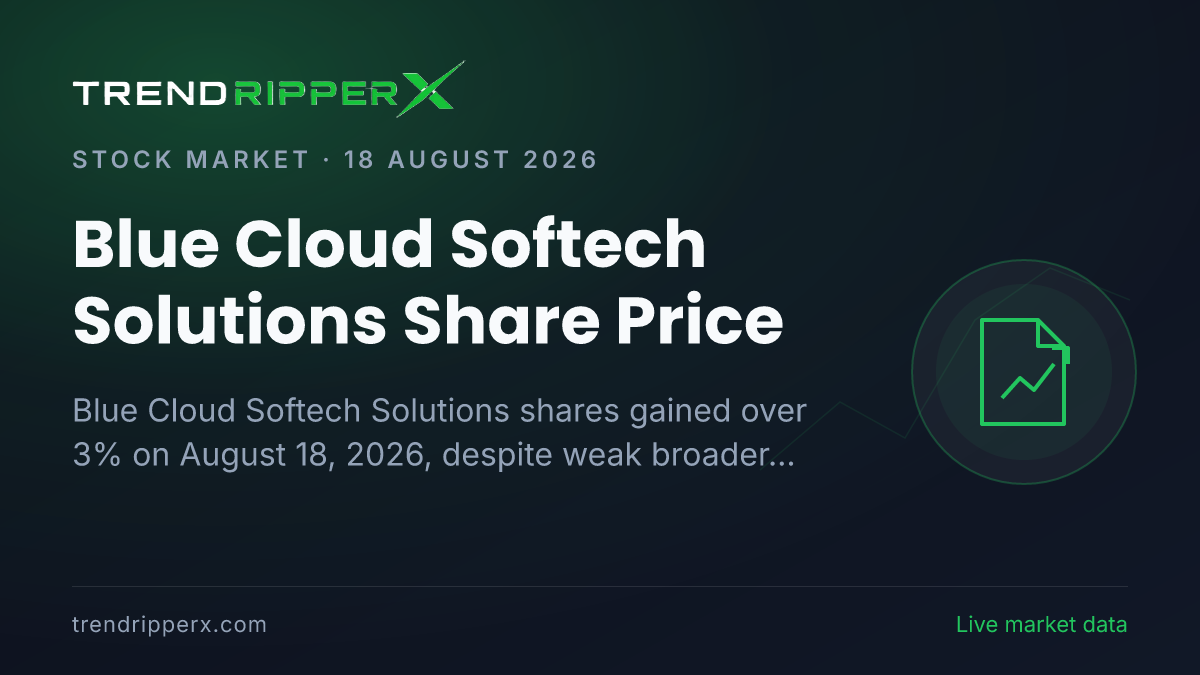 Blue Cloud Softech Solutions Share Price: Small-Cap IT Stock Gains 3% After NSE Listing