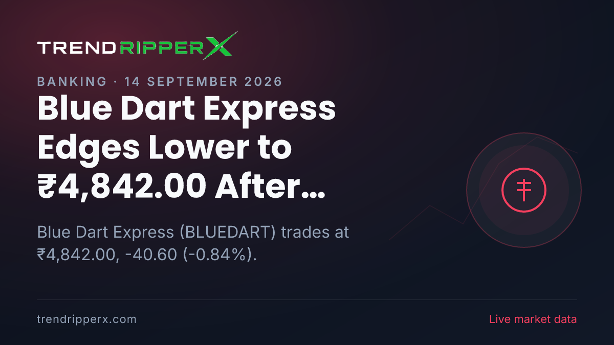 Blue Dart Express Edges Lower to ₹4,842.00 After Corporate Action Update — Levels, Volumes and the Follow-Up to Track