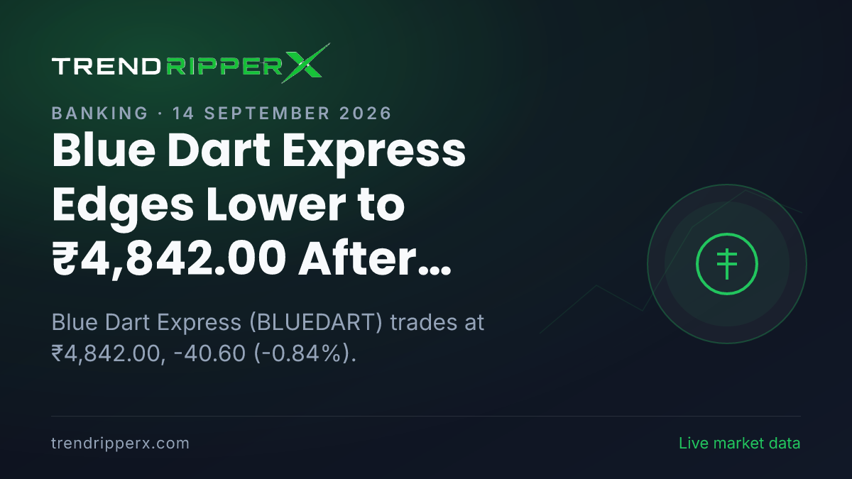 Blue Dart Express Edges Lower to ₹4,842.00 After Corporate Action Update — Levels, Volumes and the Follow-Up to Track