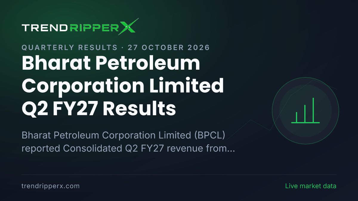 Bharat Petroleum Corporation Limited Q2 FY27 Results: Net Profit ₹4,863 cr, Revenue from operations ₹1,57,818 cr