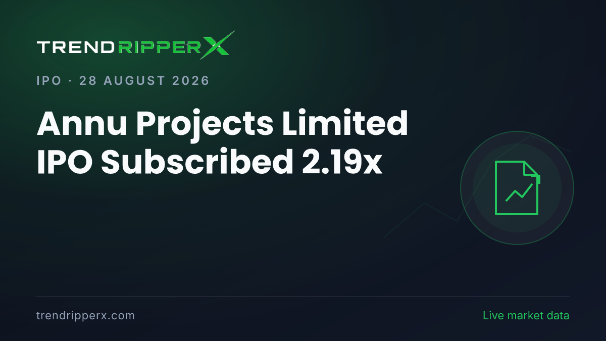 Breaking: Annu Projects Limited IPO Subscribed 2.19x — Crosses 1x on 28 August 2026