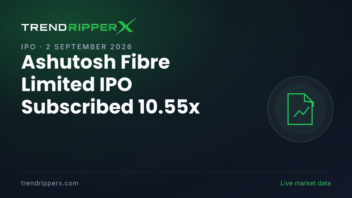 Breaking: Ashutosh Fibre Limited IPO Subscribed 10.55x — Crosses 10x on 2 September 2026