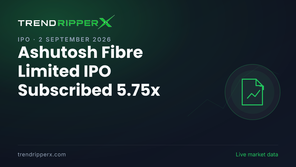 Breaking: Ashutosh Fibre Limited IPO Subscribed 5.75x — Crosses 5x on 2 September 2026
