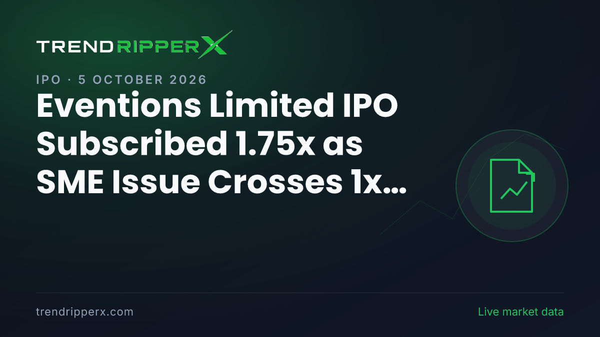 Eventions Limited IPO Subscribed 1.75x as SME Issue Crosses 1x Mark