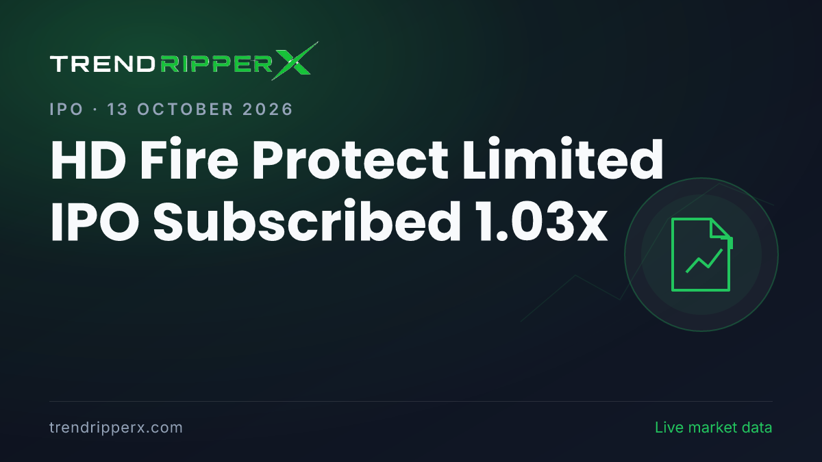 Breaking: HD Fire Protect Limited IPO Subscribed 1.03x — Crosses 1x on 13 October 2026