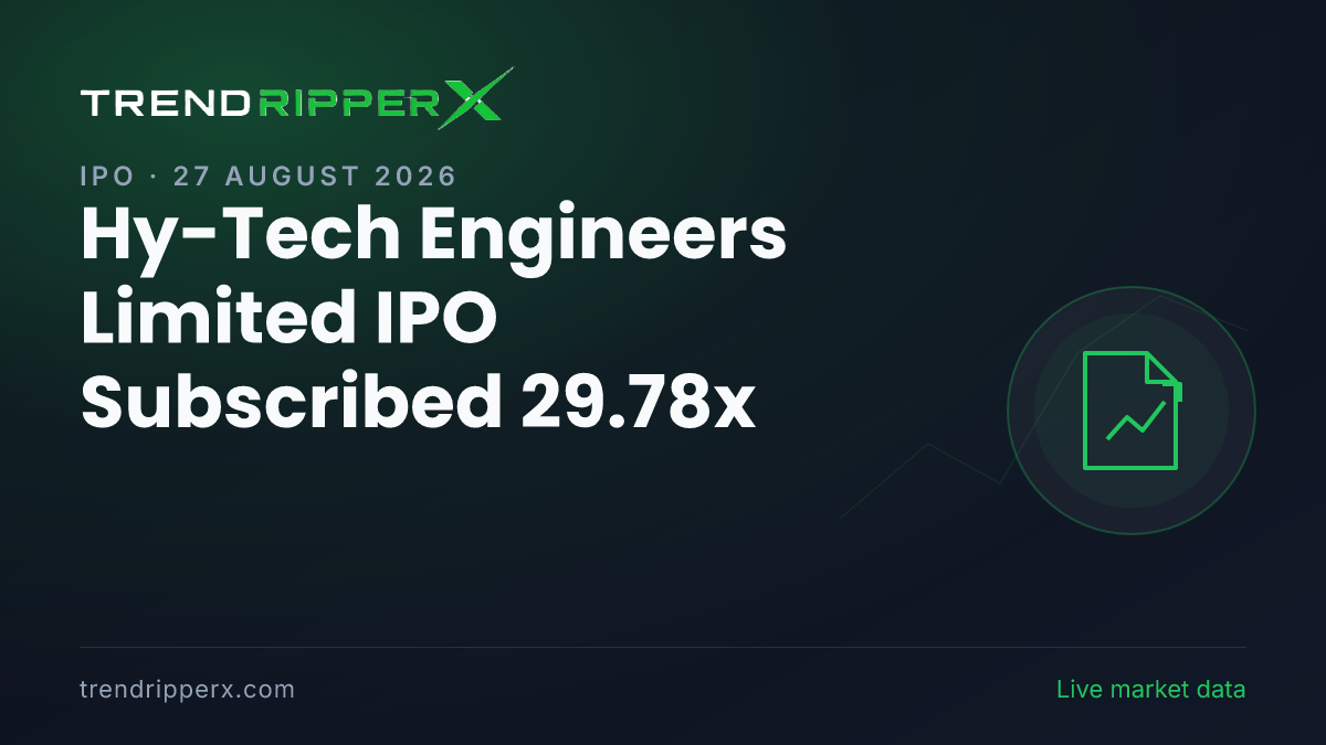 Breaking: Hy-Tech Engineers Limited IPO Subscribed 29.78x — Crosses 25x on 27 August 2026