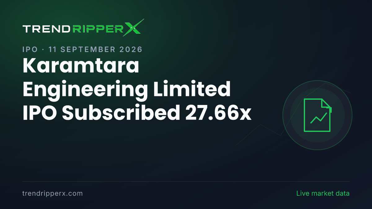 Breaking: Karamtara Engineering Limited IPO Subscribed 27.66x — Crosses 25x on 11 September 2026