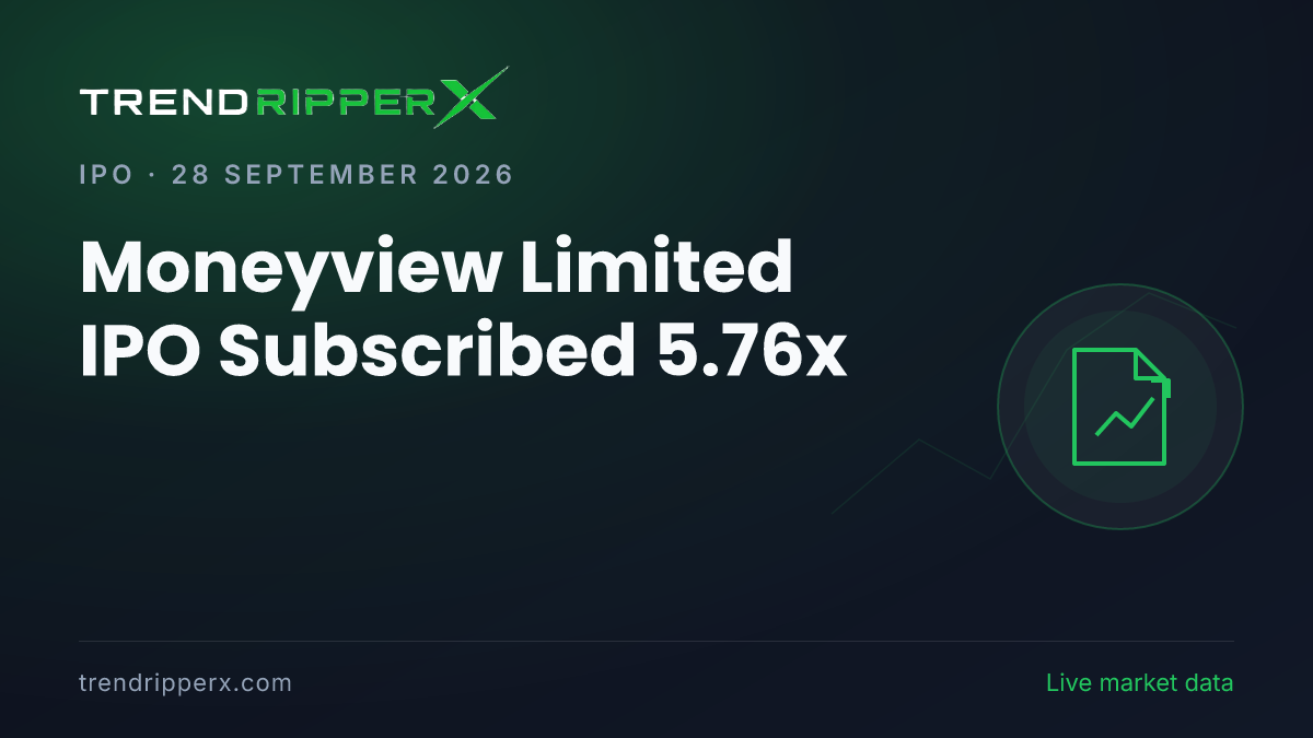 Breaking: Moneyview Limited IPO Subscribed 5.76x — Crosses 5x on 28 September 2026