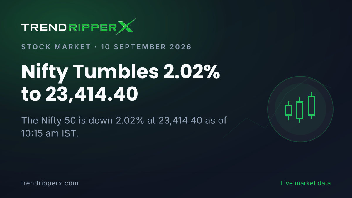 Breaking: Nifty Tumbles 2.02% to 23,414.40 on 10 September 2026