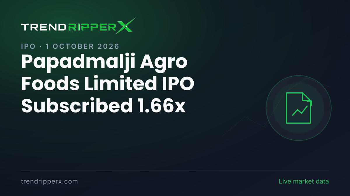 Breaking: Papadmalji Agro Foods Limited IPO Subscribed 1.66x — Crosses 1x on 1 October 2026