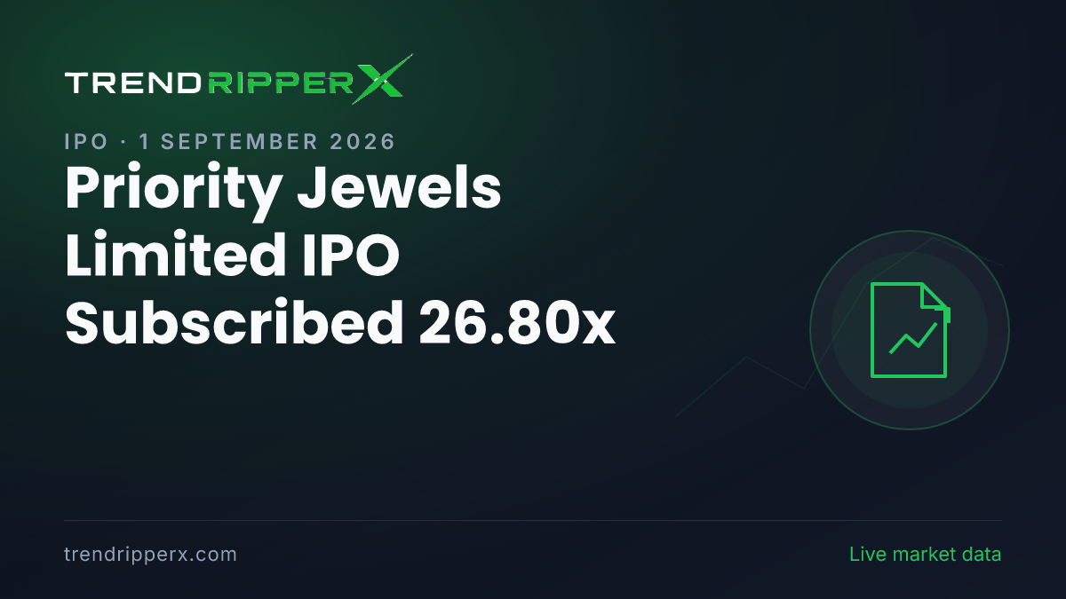 Breaking: Priority Jewels Limited IPO Subscribed 26.80x — Crosses 25x on 1 September 2026