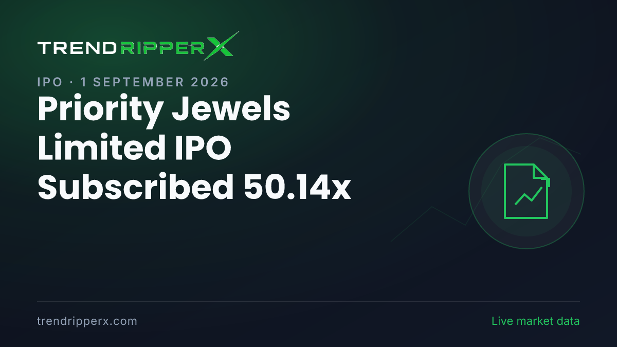 Breaking: Priority Jewels Limited IPO Subscribed 50.14x — Crosses 50x on 1 September 2026
