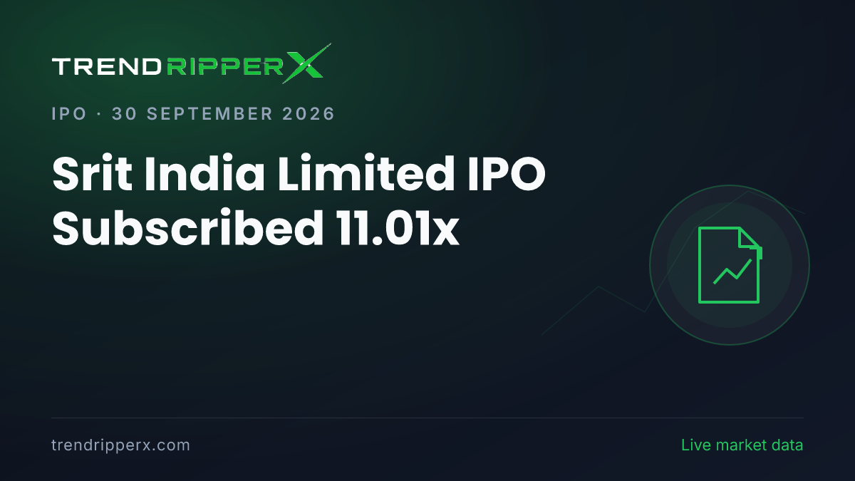 Breaking: Srit India Limited IPO Subscribed 11.01x — Crosses 10x on 30 September 2026