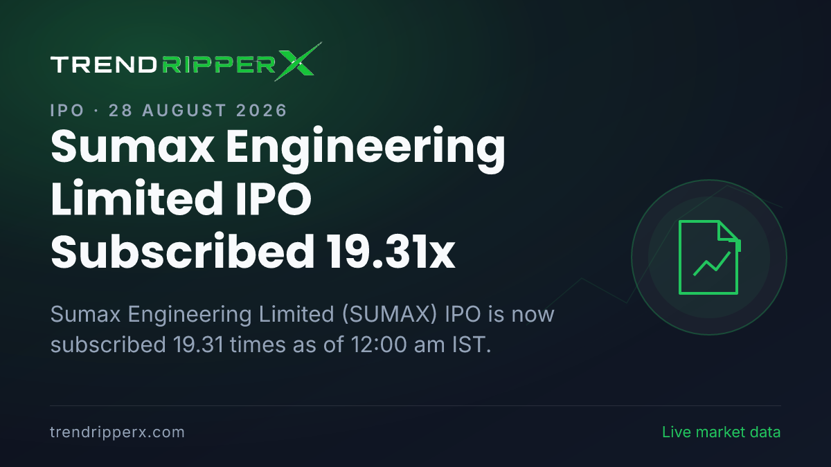 Breaking: Sumax Engineering Limited IPO Subscribed 19.31x — Crosses 10x on 28 August 2026