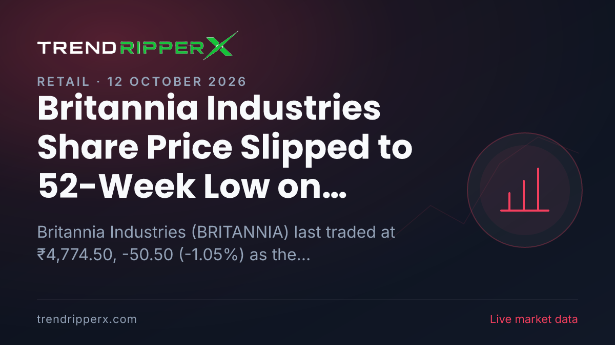 Britannia Industries Share Price Slipped to 52-Week Low on Quarterly Results News — What It Means for Investors
