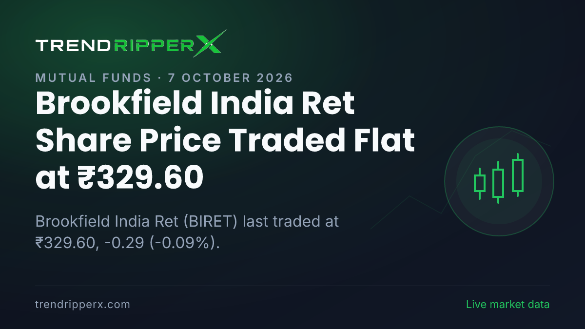Brookfield India Ret Share Price Traded Flat at ₹329.60: What Is Driving BIRET After Today's Close, and the Levels That Matter