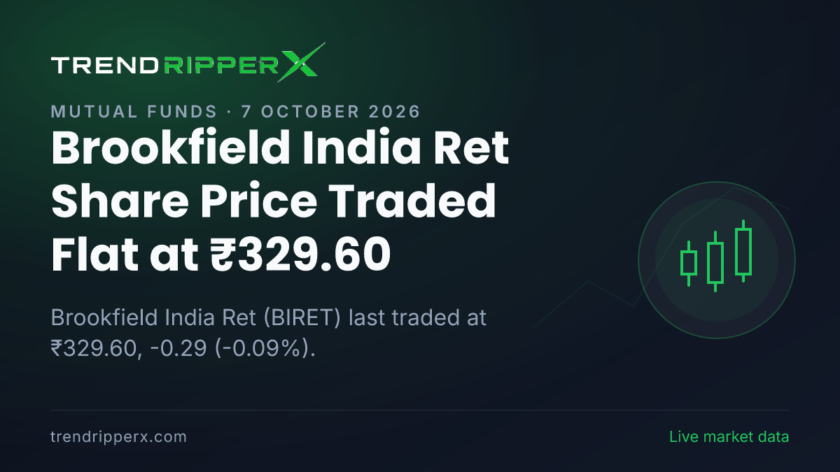 Brookfield India Ret Share Price Traded Flat at ₹329.60: What Is Driving BIRET After Today's Close, and the Levels That Matter