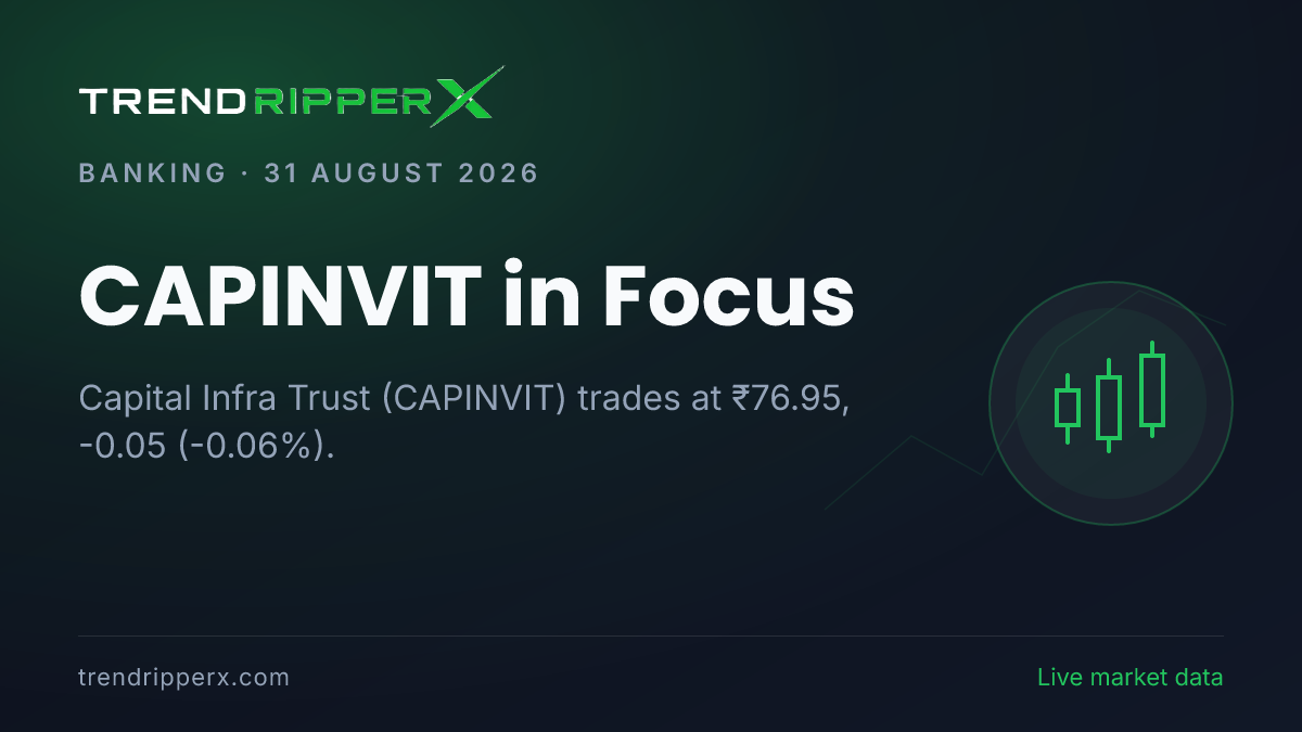 CAPINVIT in Focus: Capital Infra Trust Share Price Trades Flat at ₹76.95 on Rising Newsflow