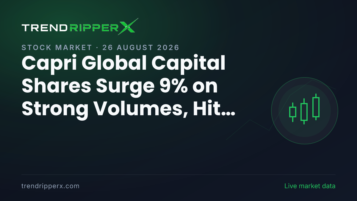 Capri Global Capital Shares Surge 9% on Strong Volumes, Hit Over One-Month High