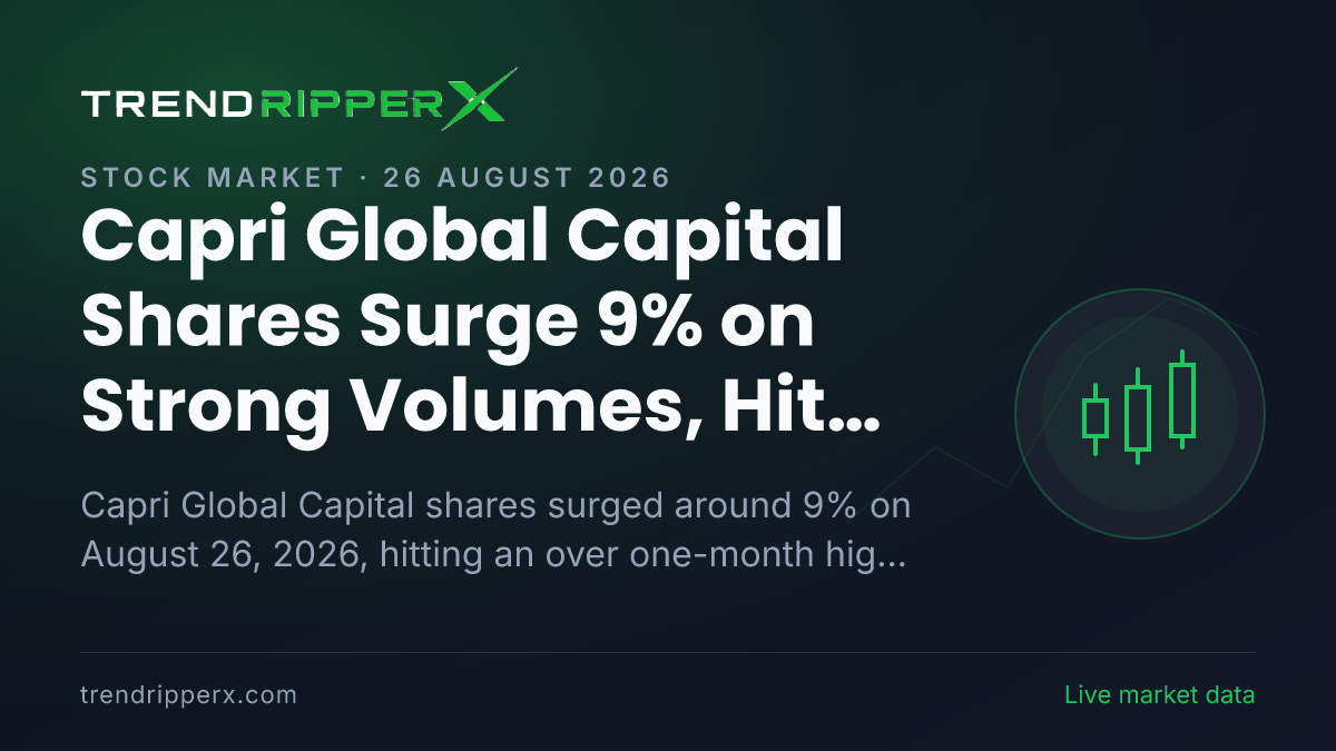 Capri Global Capital Shares Surge 9% on Strong Volumes, Hit Over One-Month High