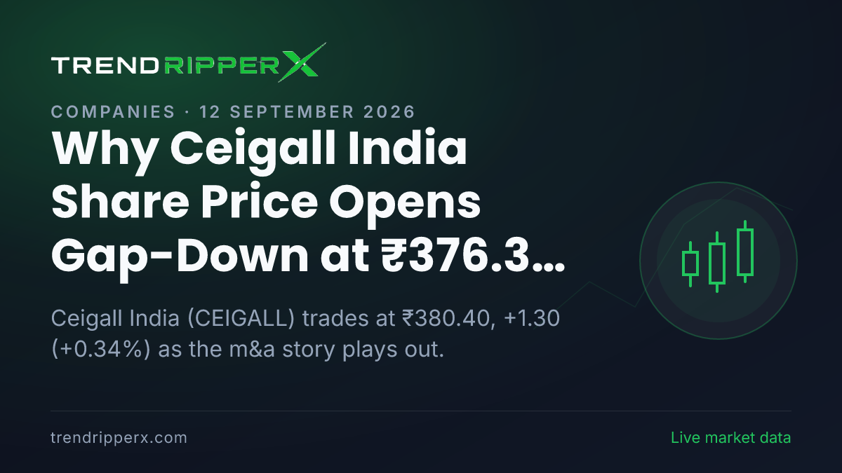 Why Ceigall India Share Price Opens Gap-Down at ₹376.30 Today: the M&A Trigger, Explained