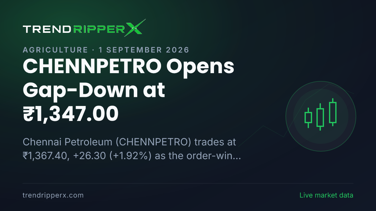 CHENNPETRO Opens Gap-Down at ₹1,347.00: Inside the Order Win Story Moving Chennai Petroleum Shares