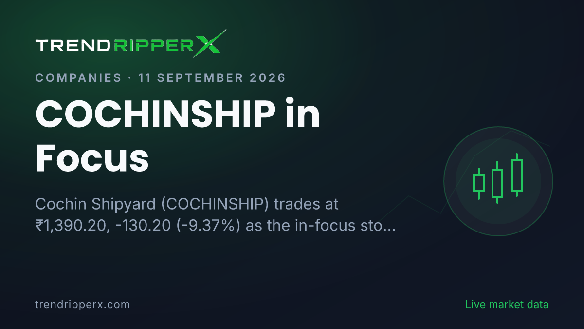 COCHINSHIP in Focus: Cochin Shipyard Share Price Crashes 9.37% on Rising Newsflow
