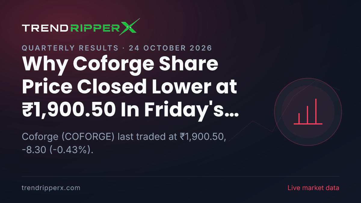Why Coforge Share Price Closed Lower at ₹1,900.50 In Friday's Session: the Quarterly Results Trigger, Explained