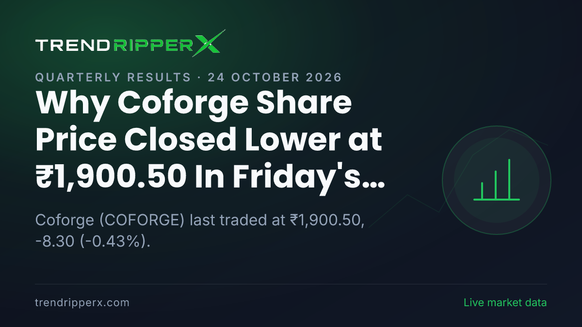 Why Coforge Share Price Closed Lower at ₹1,900.50 In Friday's Session: the Quarterly Results Trigger, Explained