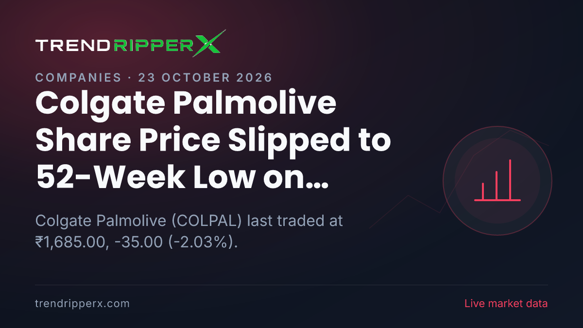 Colgate Palmolive Share Price Slipped to 52-Week Low on Quarterly Results News — What It Means for Investors