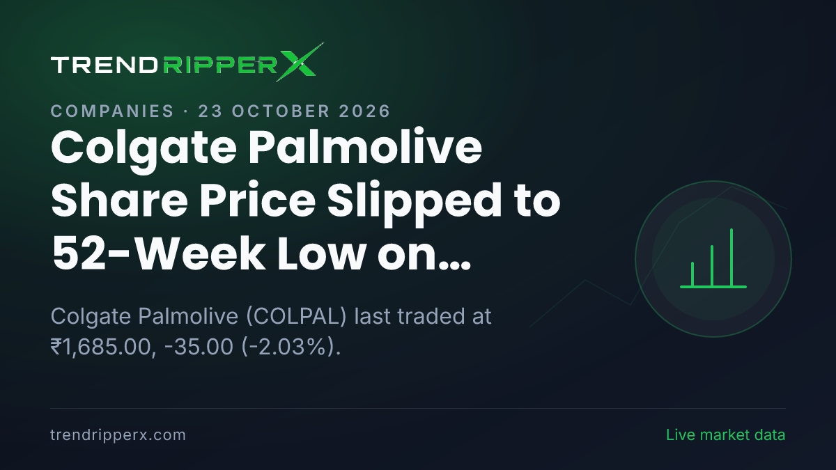 Colgate Palmolive Share Price Slipped to 52-Week Low on Quarterly Results News — What It Means for Investors
