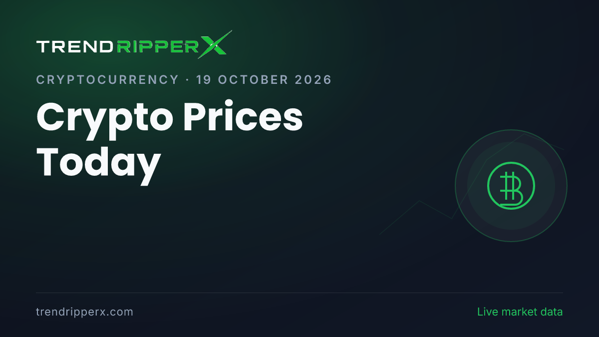 Crypto Prices Today (19 October 2026): Bitcoin Falls to $82,033.17