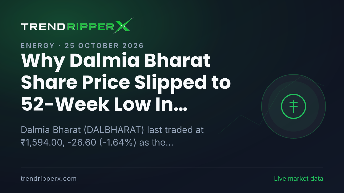 Why Dalmia Bharat Share Price Slipped to 52-Week Low In Friday's Session: the Corporate Action Trigger, Explained