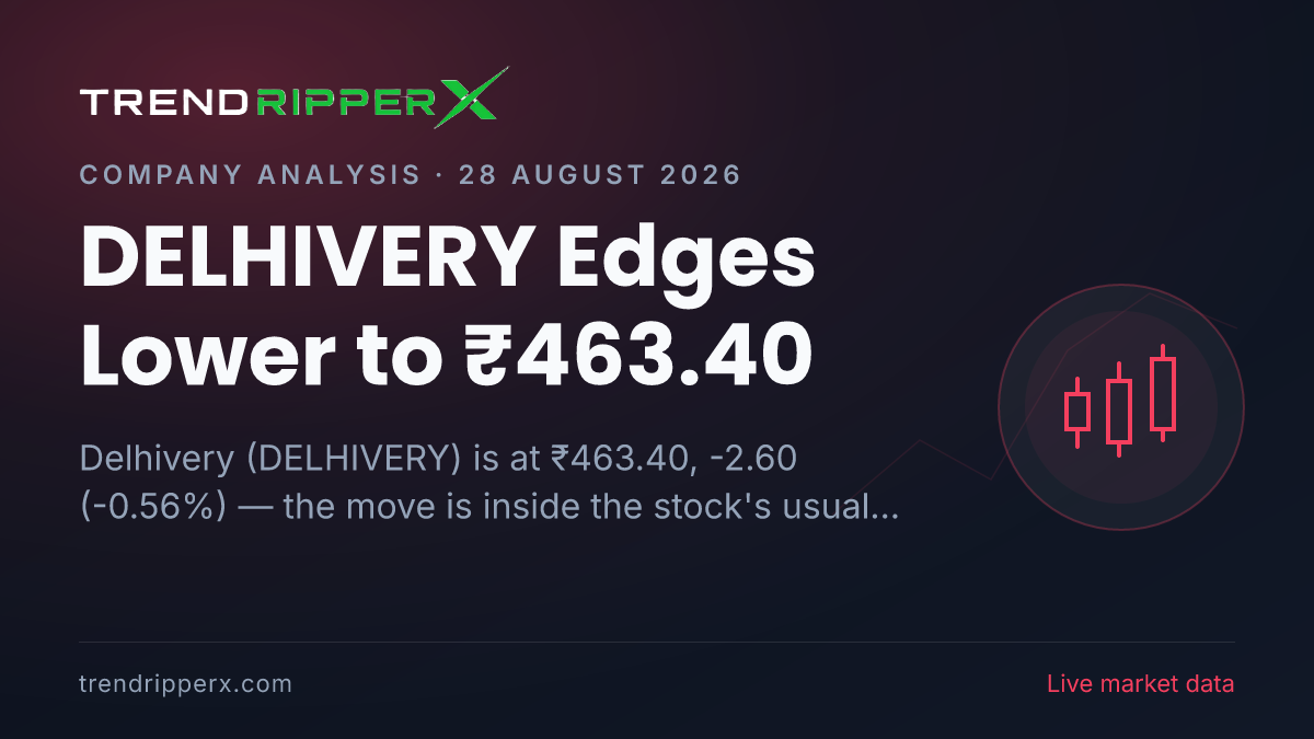 DELHIVERY Edges Lower to ₹463.40: What Is Moving Delhivery Shares Today
