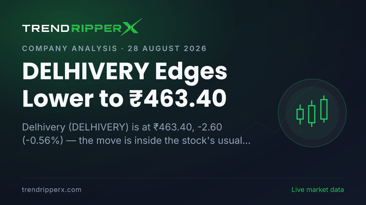 DELHIVERY Edges Lower to ₹463.40: What Is Moving Delhivery Shares Today