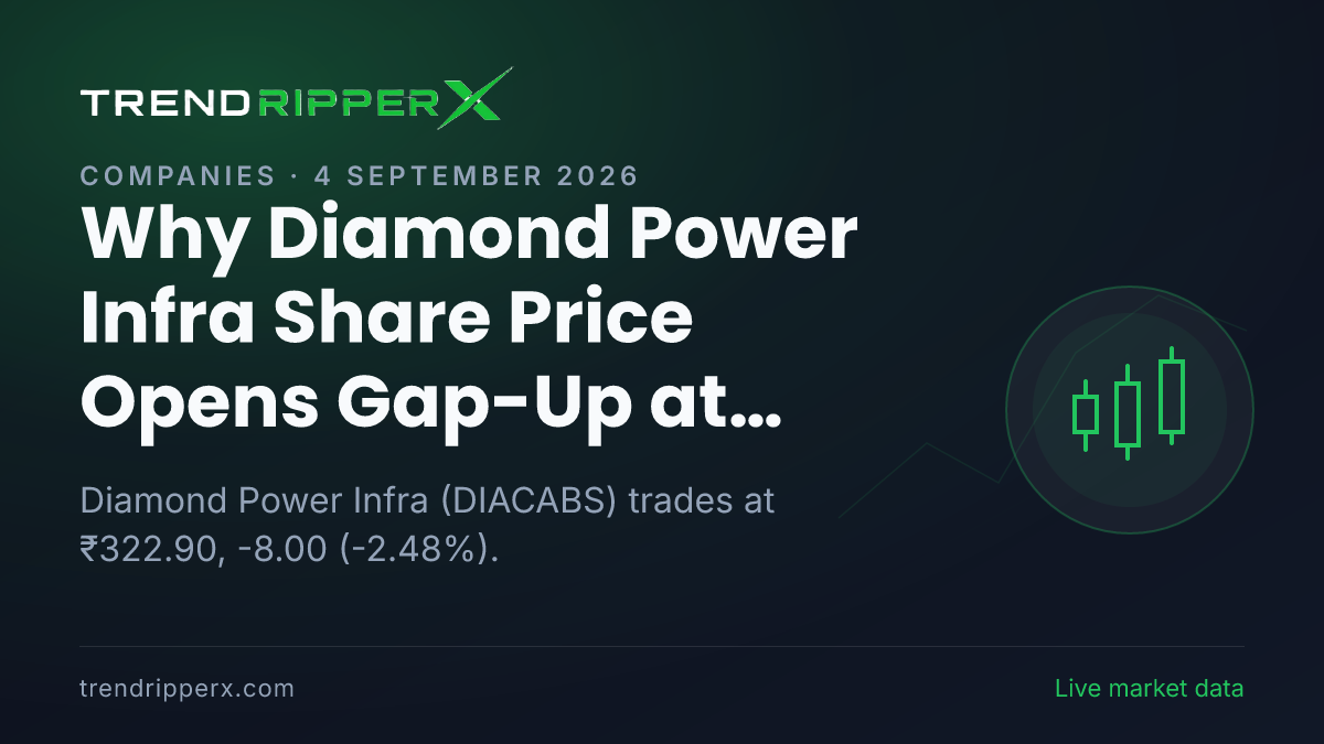 Why Diamond Power Infra Share Price Opens Gap-Up at ₹335.00 Today: the Order Win Trigger, Explained