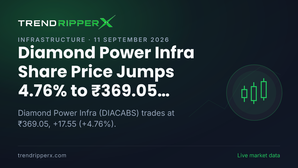 Diamond Power Infra Share Price Jumps 4.76% to ₹369.05 Today — Volumes, 52-Week Range and What to Watch Next