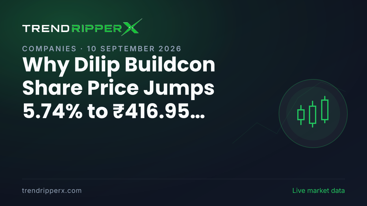 Why Dilip Buildcon Share Price Jumps 5.74% to ₹416.95 Today: the Order Win Trigger, Explained