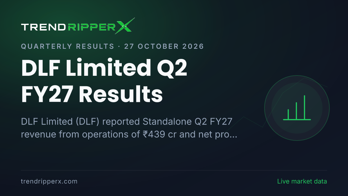 DLF Limited Q2 FY27 Results: Net Profit ₹800 cr, Revenue from operations ₹439 cr
