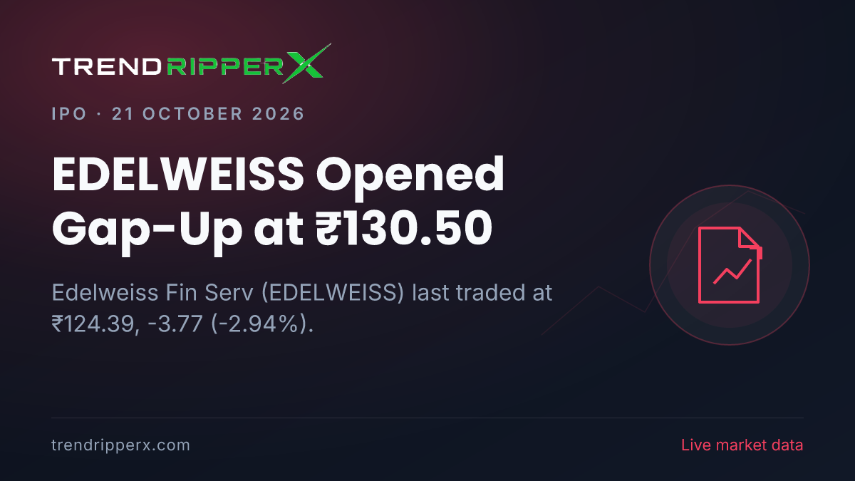 EDELWEISS Opened Gap-Up at ₹130.50: Inside the IPO Story Moving Edelweiss Fin Serv Shares